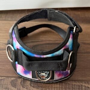 Tie-Dye Dog Harness with Black Straps